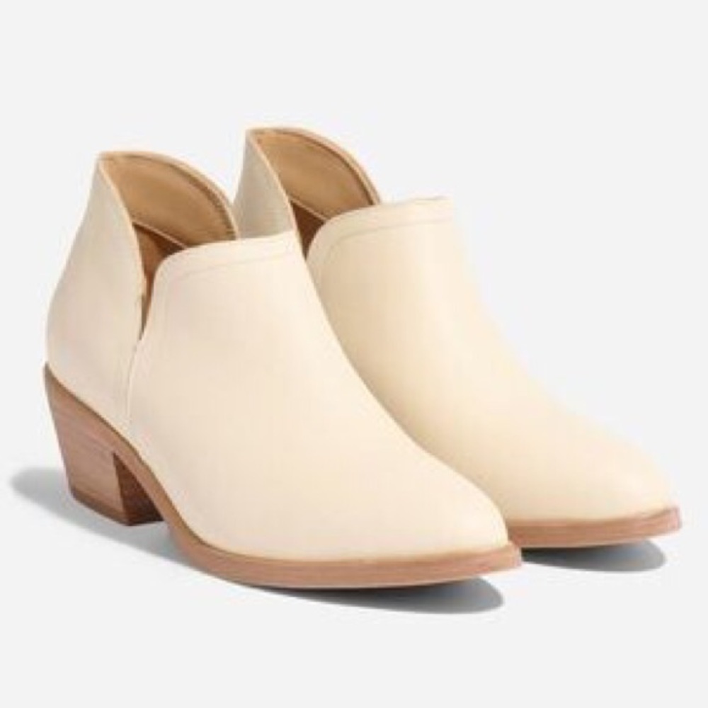Nisolo Cream Ankle Boots size 8